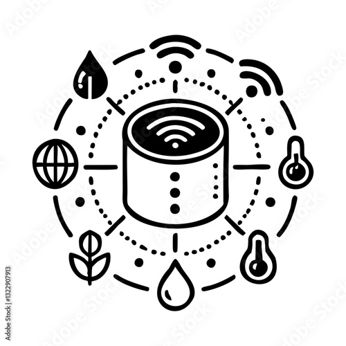 Smart environmental monitoring system with sensors
