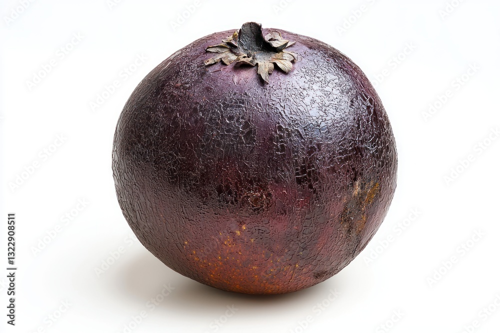 Exotic Mangosteen Still Life Displaying Rich Textures Against Plain Background for Creative Food Photography Exotic Mangosteen Still Life Displaying Rich Textures Against Plain Background for Creative Food Photography