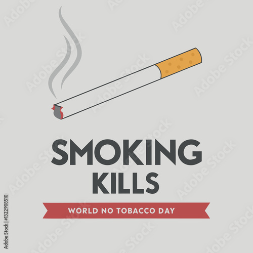 World No Tobacco Day T-Shirt - Smoking Kills - Anti-Smoking Slogan Apparel