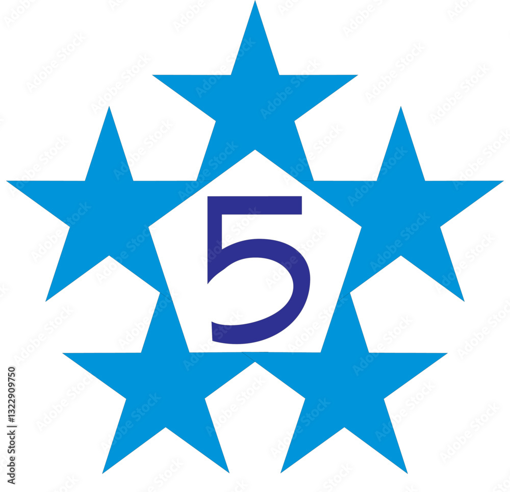 Obraz premium 5 star icon,.eps