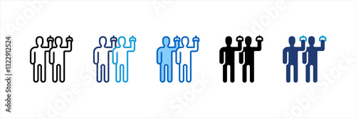 Passengers Multi Style Icon Set