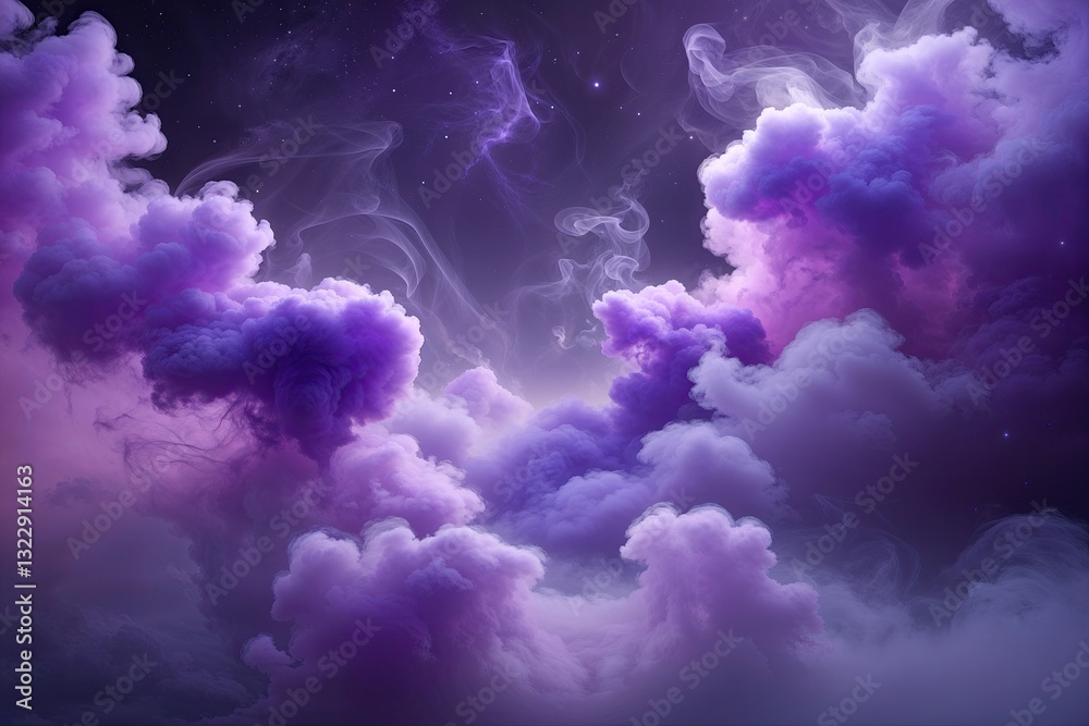Cosmic Purple Haze with Ethereal Smoke in a Surreal Atmosphere Cosmic Purple Haze with Ethereal Smoke in a Surreal Atmosphere