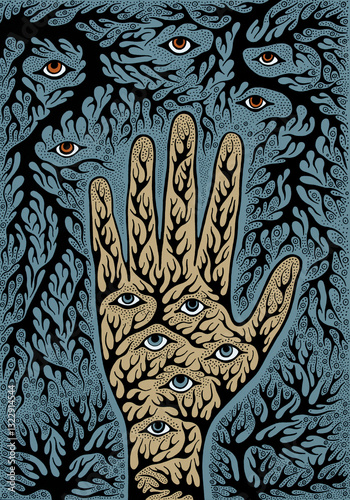 Hand Abstract Drawing