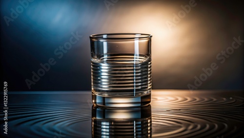 Minimalist Glassware Photography: Clear Glass with Markings - Simple Still Life