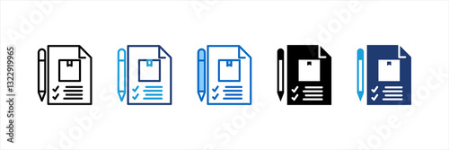 Technical Documentation Multi Style Icon Set