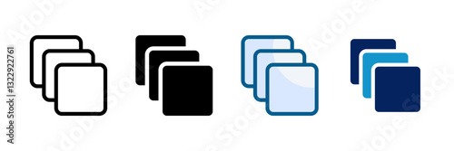 Tabs Icon Set Multiple Style Collection