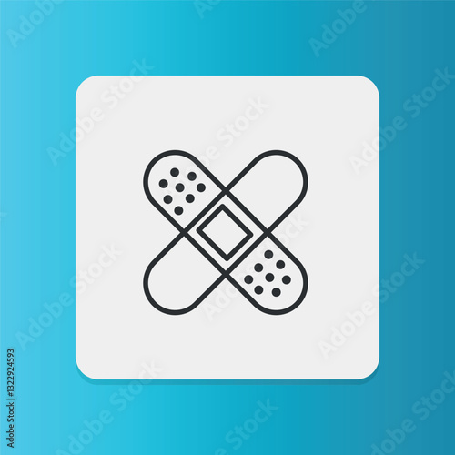 Bandage icon. Editable stroke. Vector illustration	
