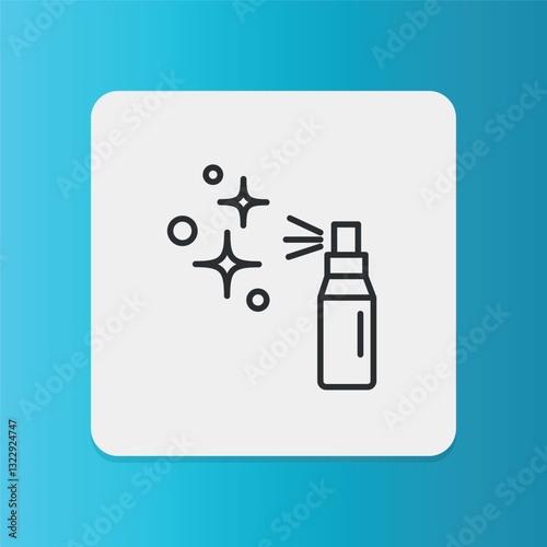 Antiseptic Solution icon. Editable stroke. Vector illustration	

