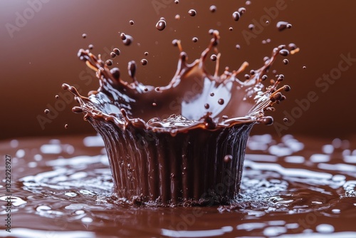 Melted Chocolate Splash: A Rich and Delicious Treat photo