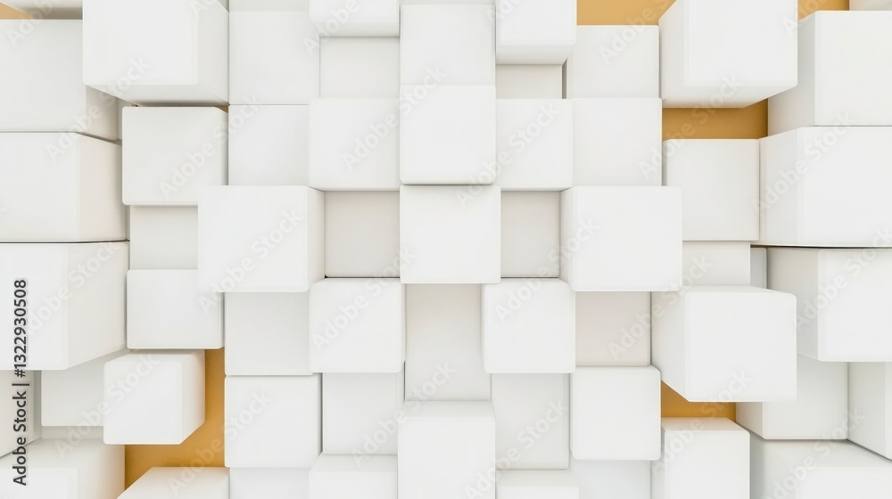 Abstract 3D White Cubes Geometric Background Texture Abstract 3D White Cubes Geometric Background Texture