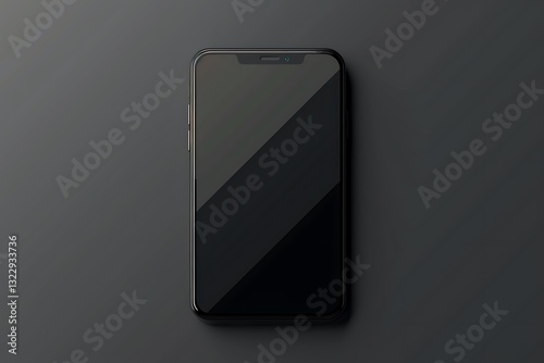 Minimalistic linear icon of a phone, featuring clean lines and natural design in sleek black. Rendered in full ultra HD,
