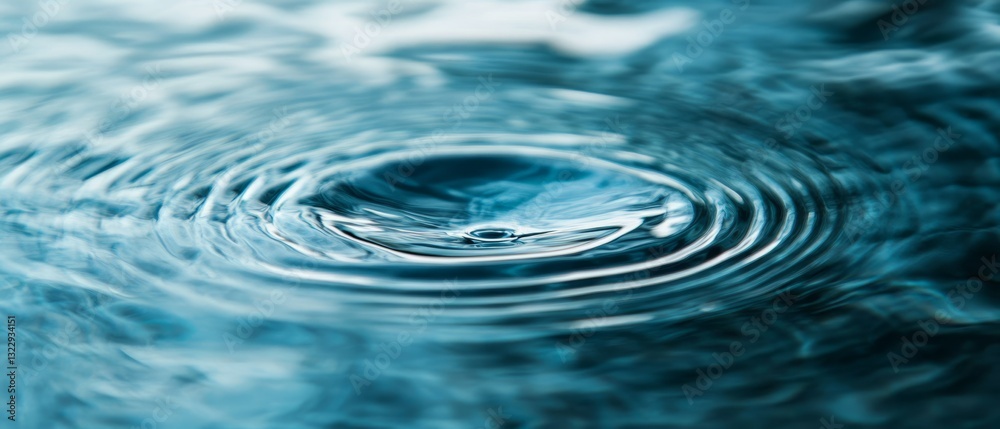 Water drop ripples on still surface Water drop ripples on still surface