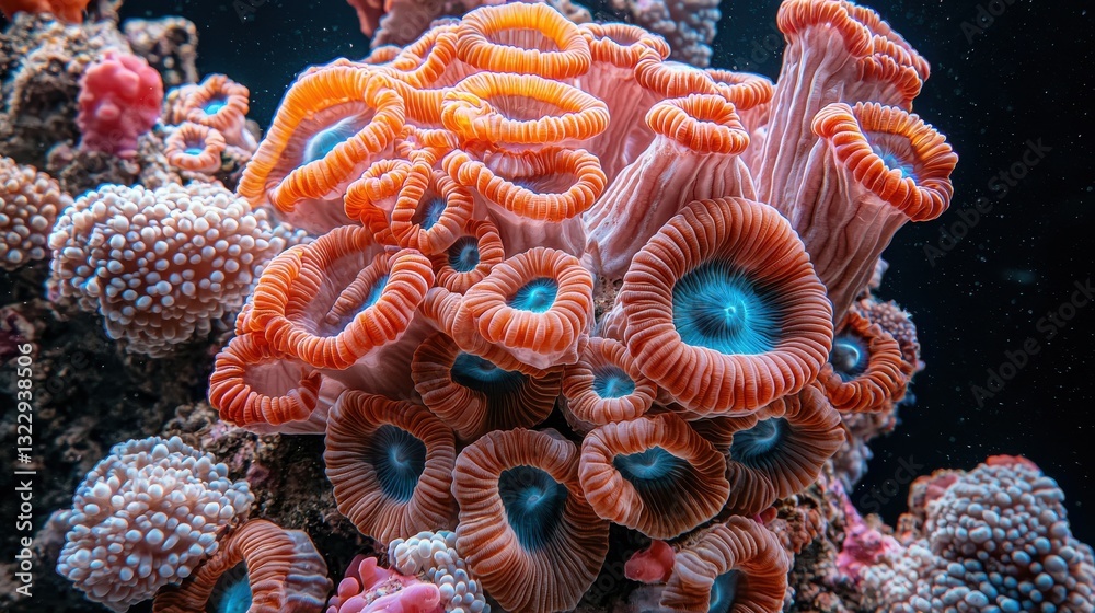 Obraz premium Coral colorful formations showcase environment's dazzling patterns