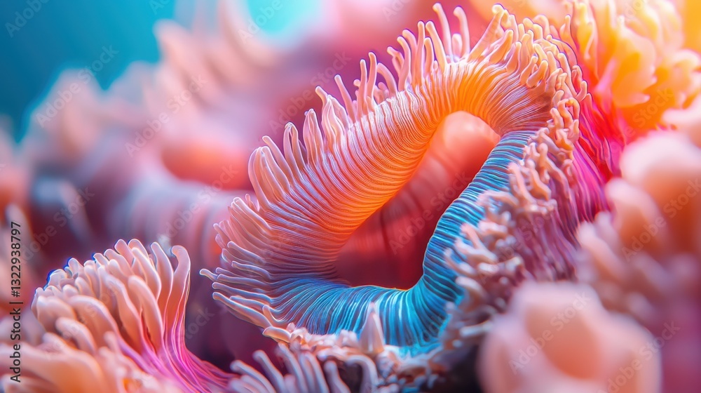 Obraz premium Coral reef blooms transform underwater environment sarut ethereal view