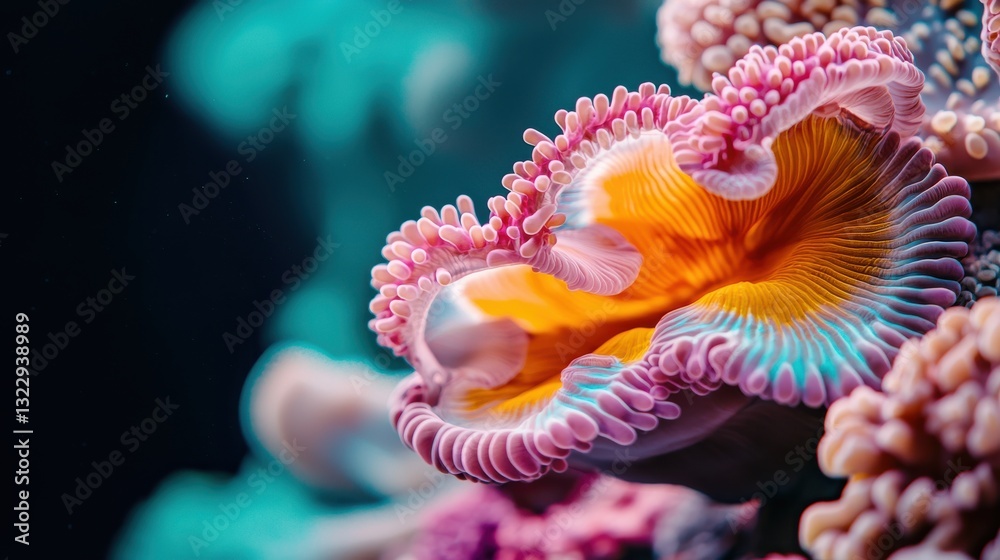 Obraz premium Vibrant coral ecosystem exploration underwater world environment