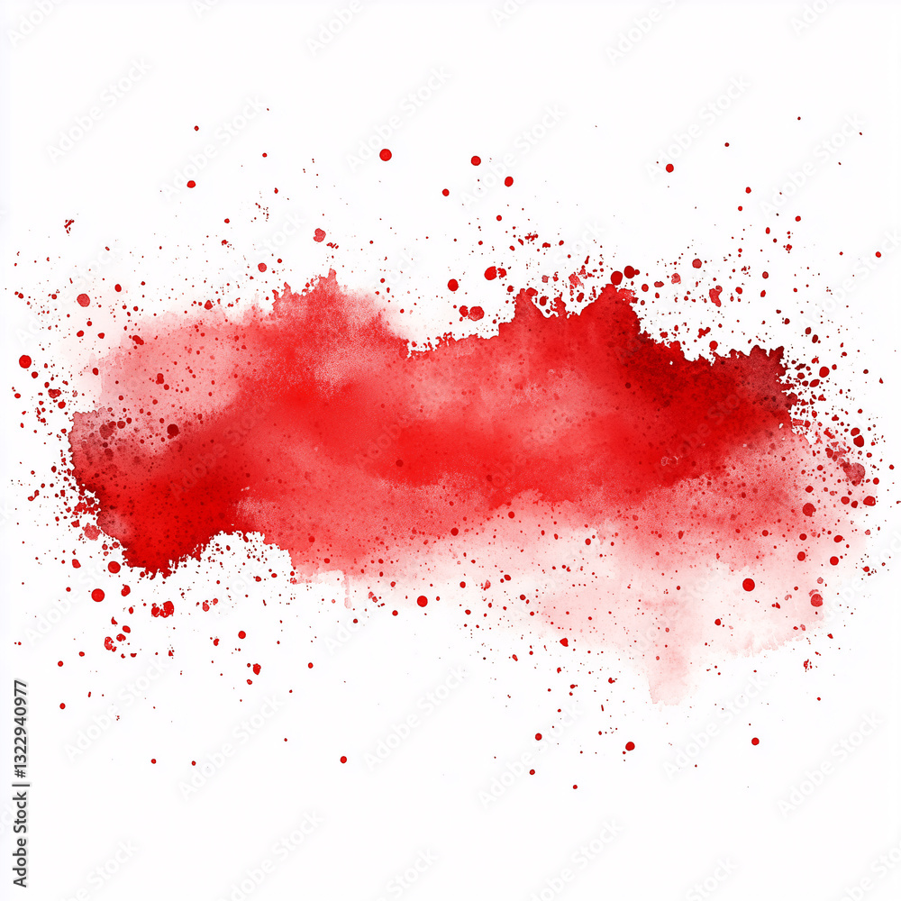 Fototapeta premium red watercolor blob on white background