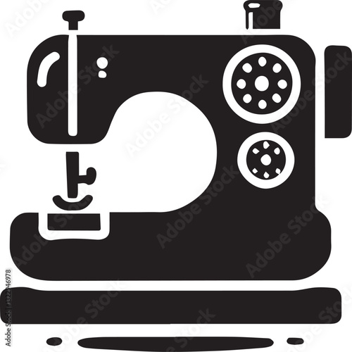 sewing machine and needle silhouette vector, sewing machine and needle vector illustration, sewing machine and needle logo vector, sewing machine and needle silhouette vector black and white