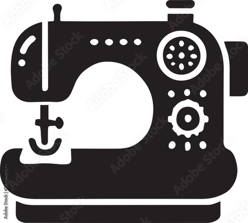 sewing machine and needle silhouette vector, sewing machine and needle vector illustration, sewing machine and needle logo vector, sewing machine and needle silhouette vector black and white