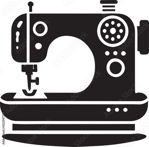 sewing machine and needle silhouette vector, sewing machine and needle vector illustration, sewing machine and needle logo vector, sewing machine and needle silhouette vector black and white