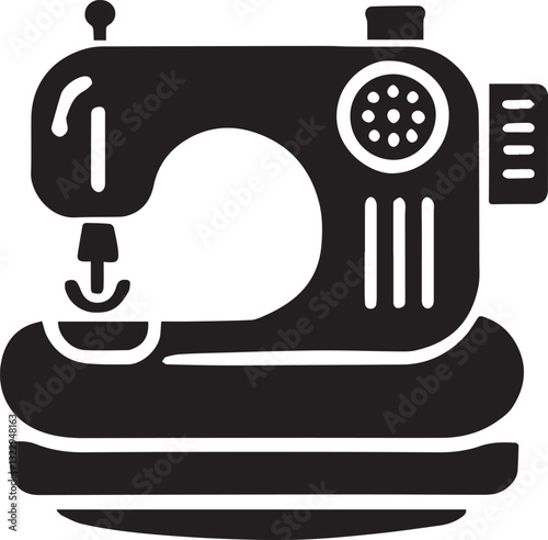 sewing machine and needle silhouette vector, sewing machine and needle vector illustration, sewing machine and needle logo vector, sewing machine and needle silhouette vector black and white