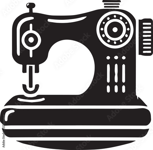 sewing machine and needle silhouette vector, sewing machine and needle vector illustration, sewing machine and needle logo vector, sewing machine and needle silhouette vector black and white