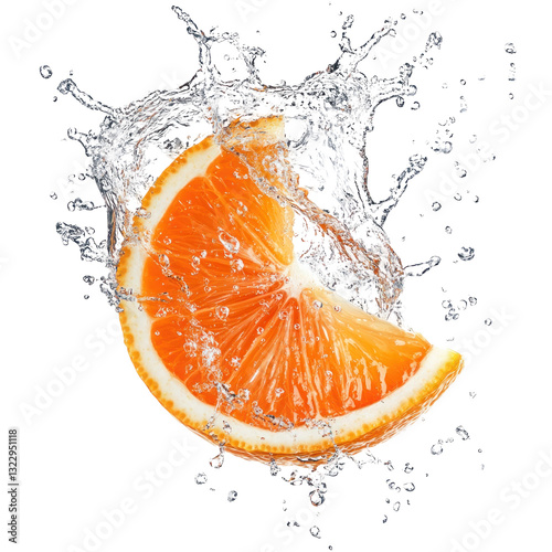orange and water splash