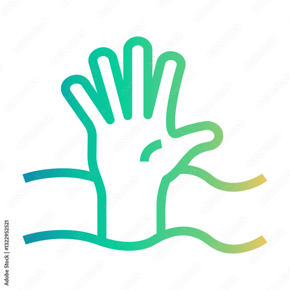 Obraz premium help Line Gradient Icon