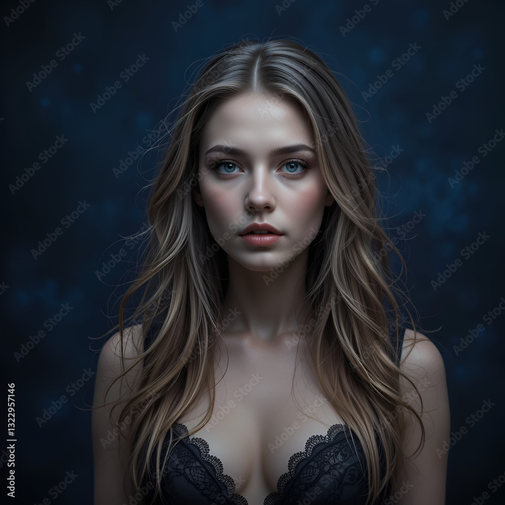 Fototapeta premium Dark blue backdrop