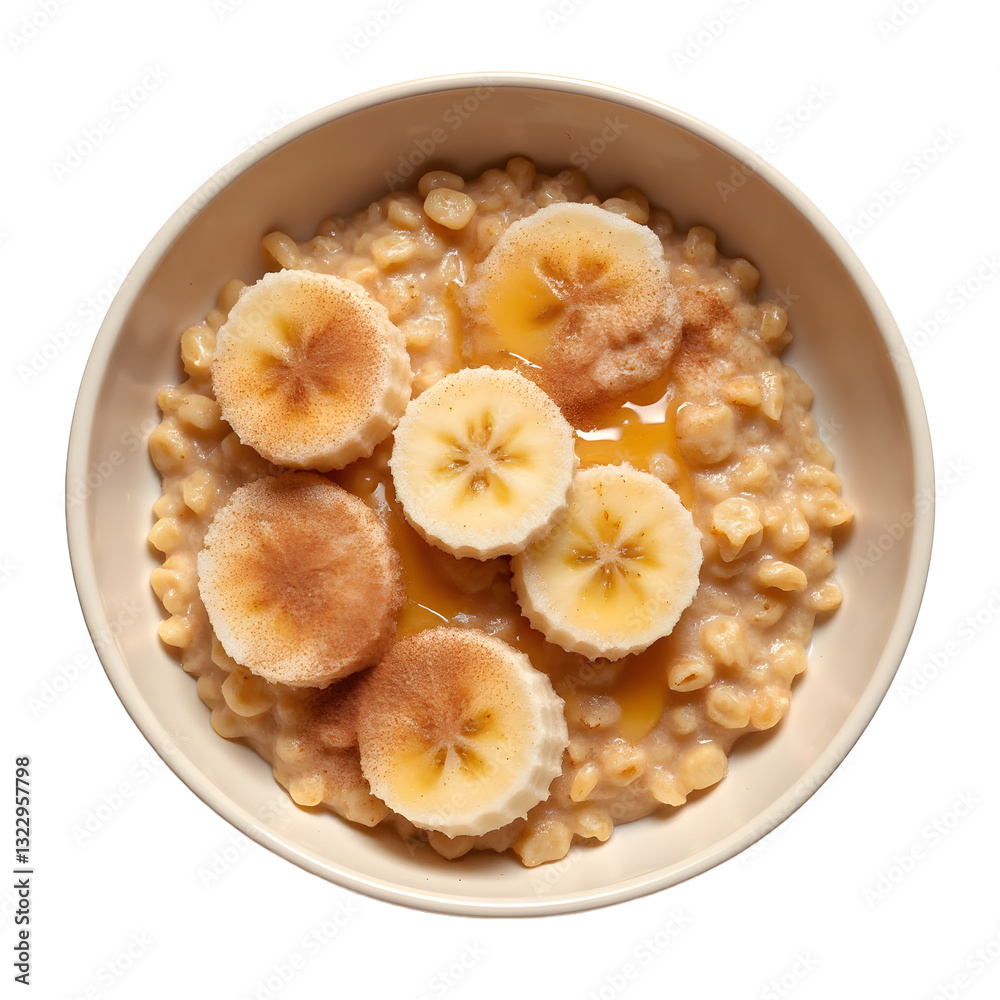 Wholesome Breakfast Delight Banana Oatmeal Bowl with Cinnamon Wholesome Breakfast Delight Banana Oatmeal Bowl with Cinnamon