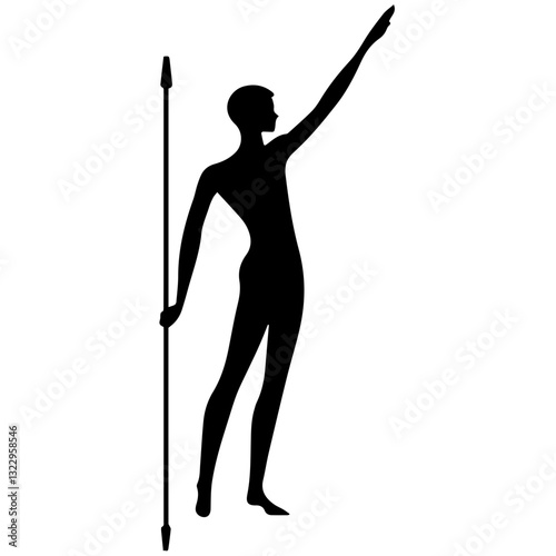 Dynamic Javelin Thrower Silhouette: Capture the Power of Athleticism