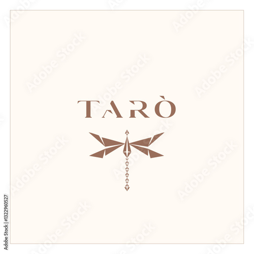 Logo for the word "Taro" and a Dragonfly.