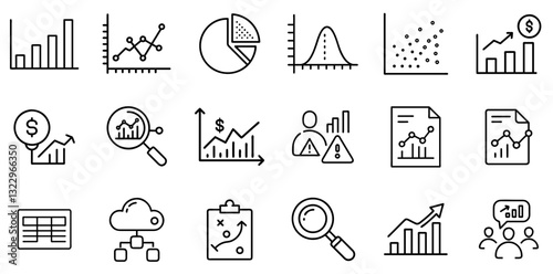 "Analysis Icon Set: A Comprehensive Collection of Symbols Representing Data, Insights, and Analytical Tools"