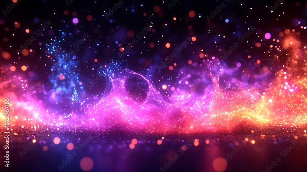 Obraz premium Breathtaking Cosmic Nebula with Vibrant Colors and Stars