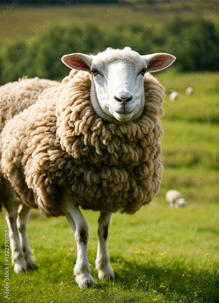 Fototapeta premium sheep in a field