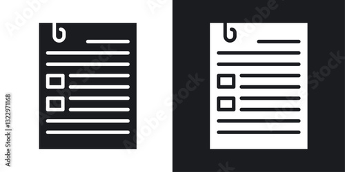 Assignment vector icon set in solid style.