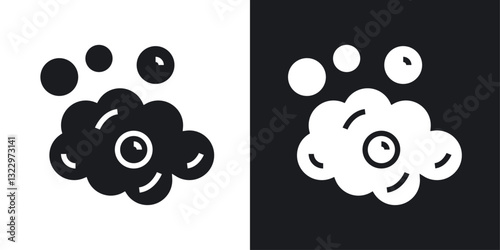 Foam vector icon set in solid style.