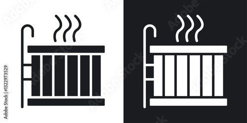 Hot tub vector icon set in solid style.