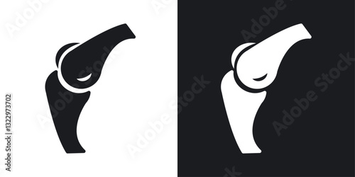 Joint vector icon set in solid style.