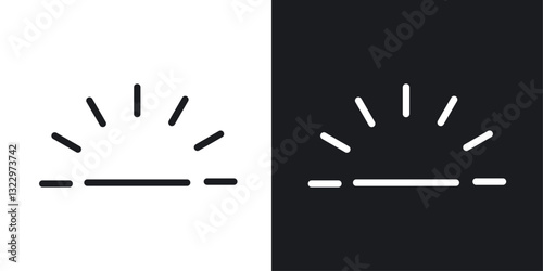 Keyboard brightness vector icon set in solid style.