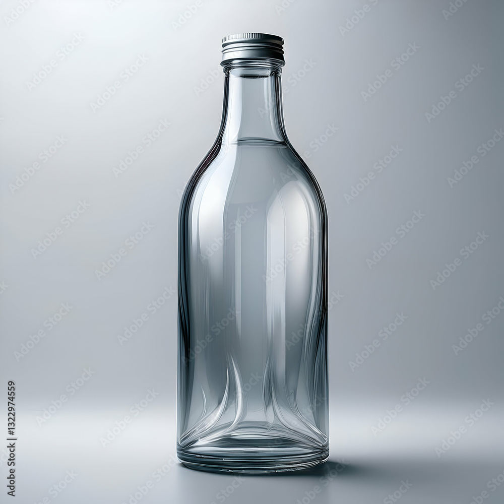 A Pristine Empty Glass Bottle, Ready To Hold A Story, Standing Tall Against A Soft Neutral Background, Promising Possibilities A Pristine Empty Glass Bottle, Ready To Hold A Story, Standing Tall Against A Soft Neutral Background, Promising Possibilities