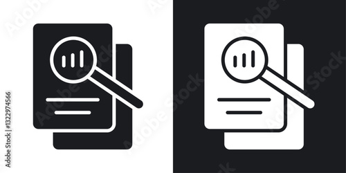 Overview vector icon set in solid style.