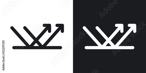 Reflect vector icon set in solid style.