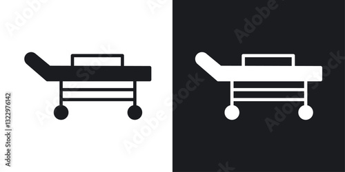 Stretcher vector icon set in solid style.
