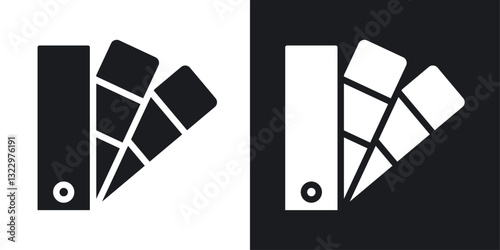 Swatchbook vector icon set in solid style.