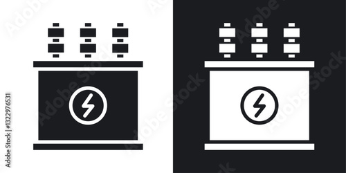 Transformer vector icon set in solid style.