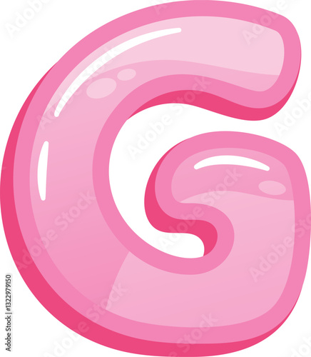 G balloon font English alphabet