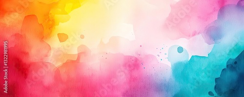 Digital watercolor painting abstract background concept. Vibrant watercolor abstract background with colorful splashes and soft textures.