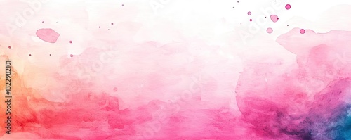 Digital watercolor painting abstract background concept. Colorful abstract watercolor background with blending hues of pink and blue tones.