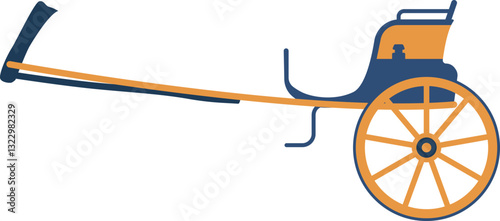 Elegant buggy stagecoach vector illustration