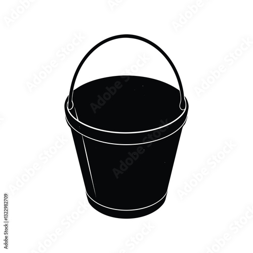 bucket of a silhouette art